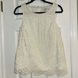 Size 6 Boden White Sleeveless Top